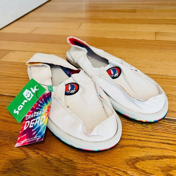 SANUK DONNA HEMP X GRATEFUL DEAD TIE DYE SIDEWALK SURFER SHOES, US 9 NWT - Picture 12 of 16